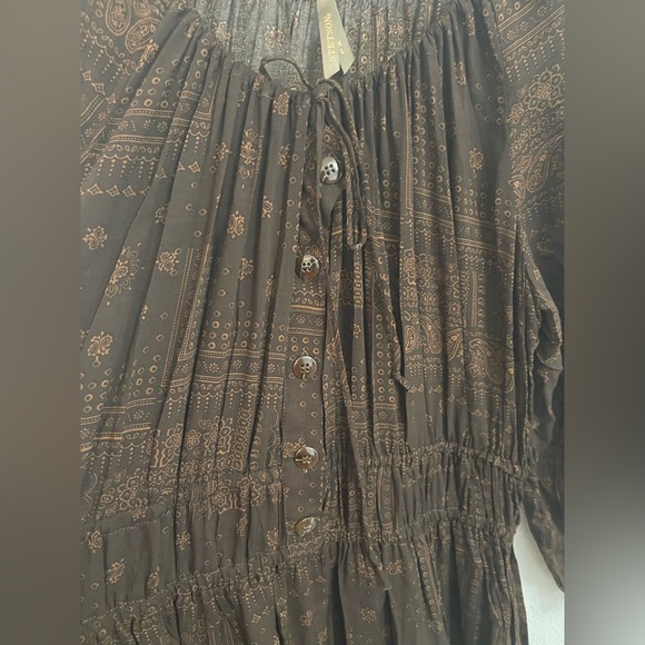 Stetson Women’s Patchwork Bandana Brown 100% Rayon Dress Size Extra Large - Picture 11 of 17